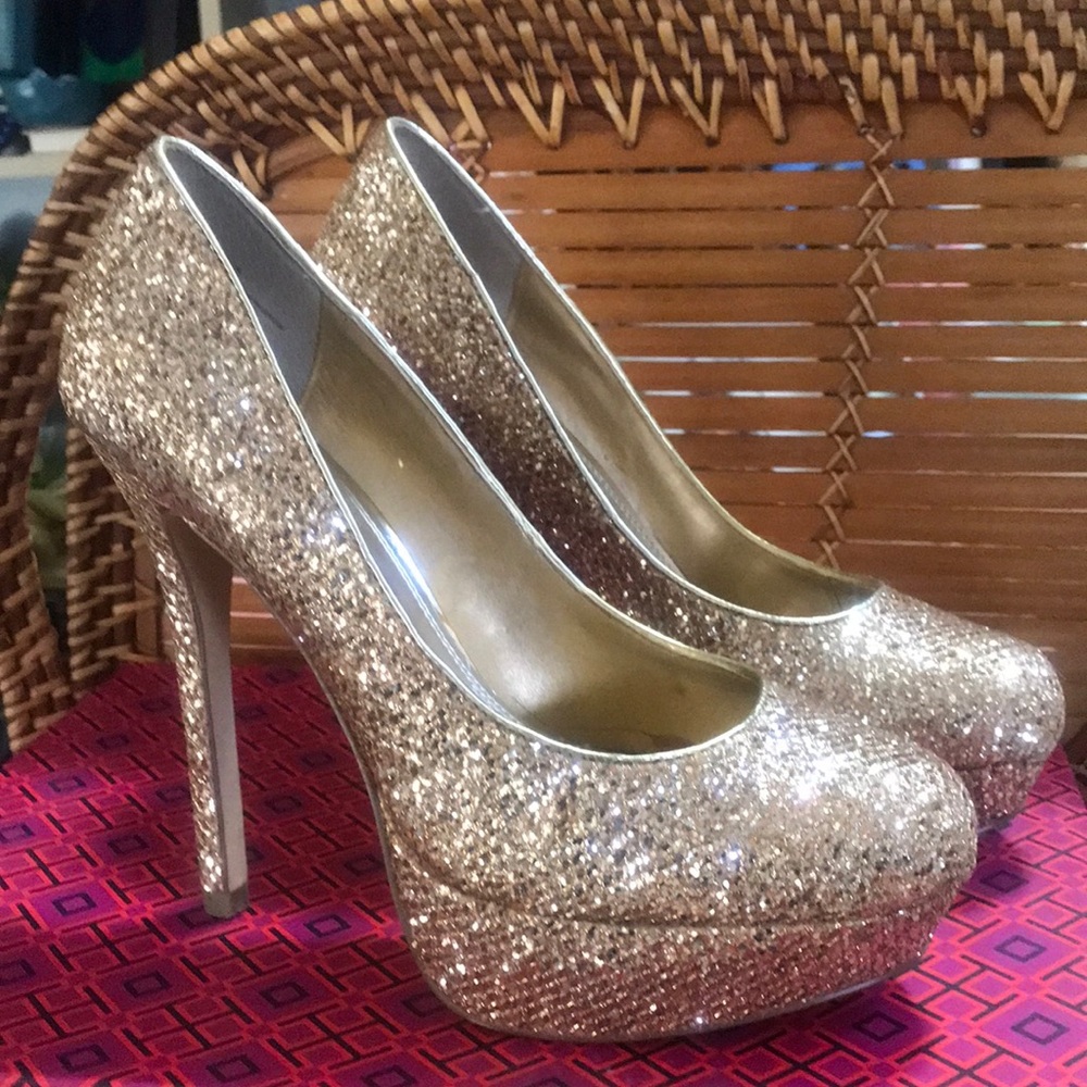 Gold High Heels
